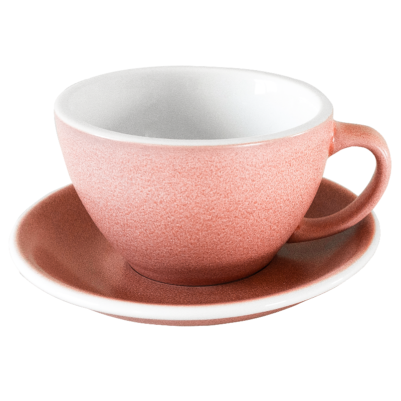 Egg - Set of 1 300ml Cafe Latte Cup and Saucer - Nature Inspired Colours