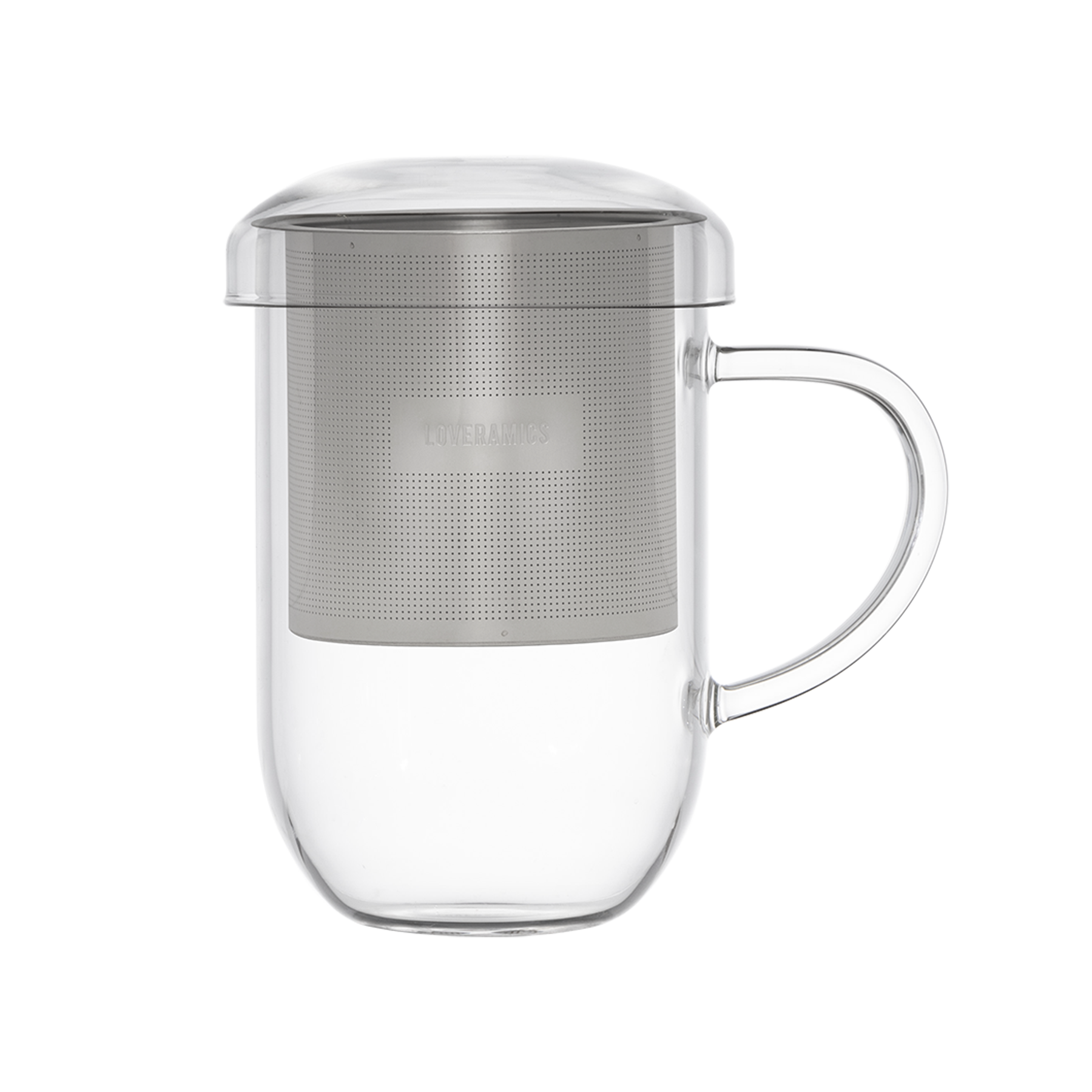 450ml Glass Mug with Infuser & Lid