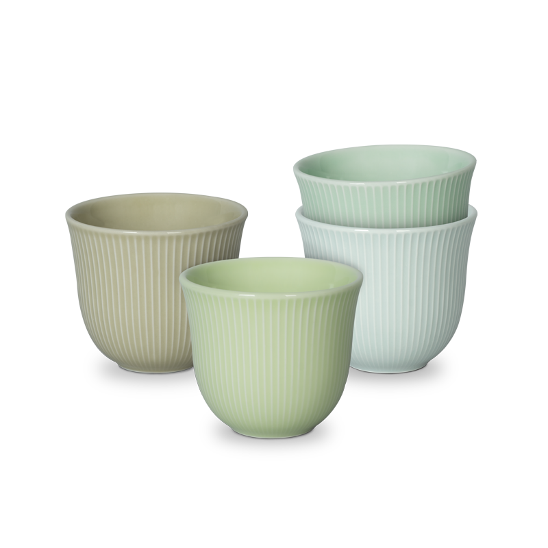 Set of 4 Embossed Tasting Cup (Moonbeam)