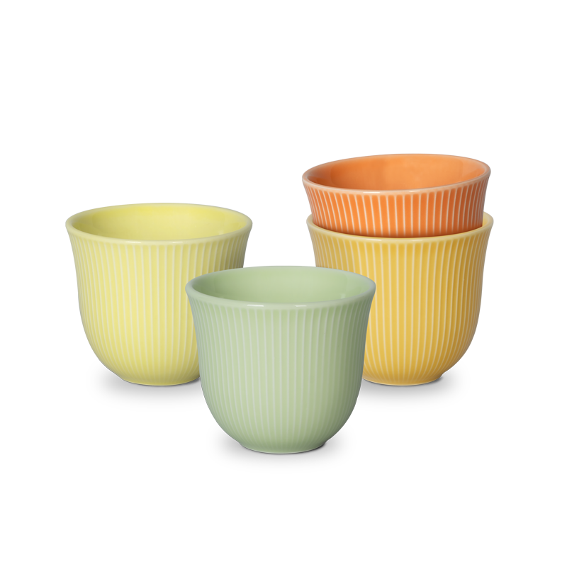 Set of 4 Embossed Tasting Cup (Gleam)