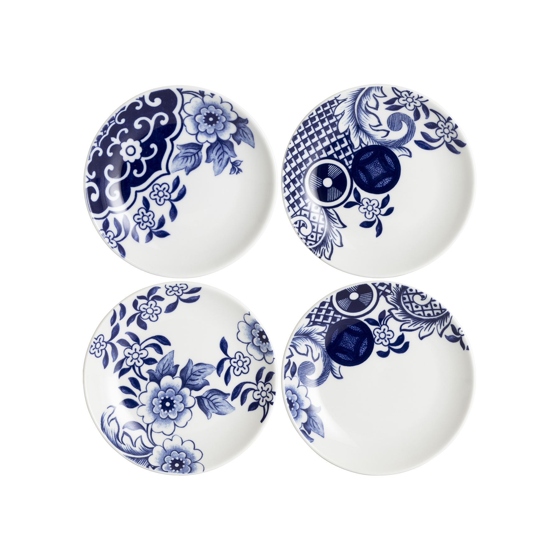 Set of 4 x 15cm Assorted Side Plates