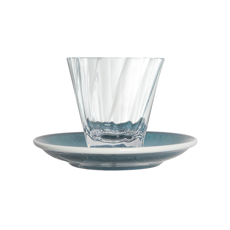 180ml Twisted Cappuccino Glass  and 14.5cm Shared Saucer