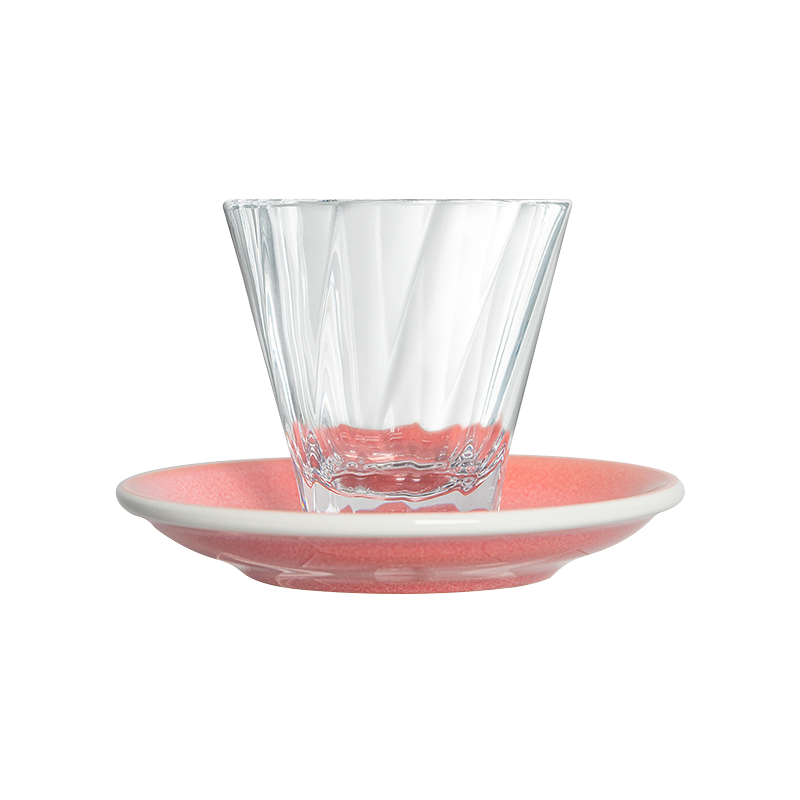 180ml Twisted Cappuccino Glass  and 14.5cm Shared Saucer