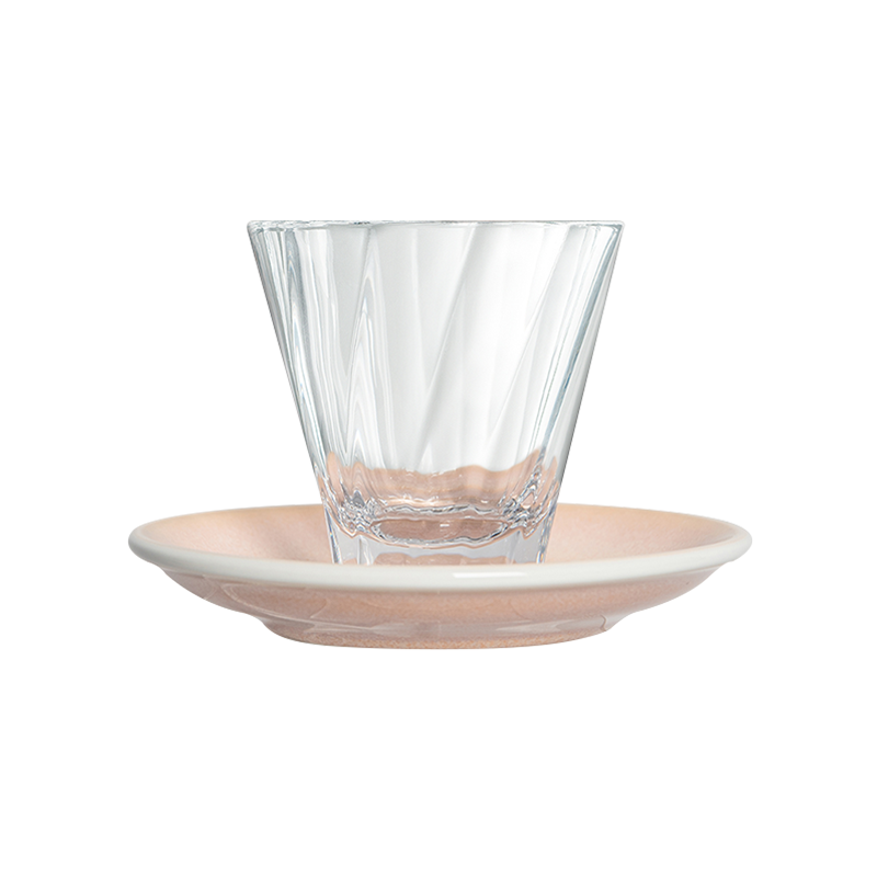 180ml Twisted Cappuccino Glass  and 14.5cm Shared Saucer