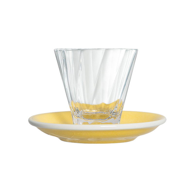 180ml Twisted Cappuccino Glass  and 14.5cm Shared Saucer