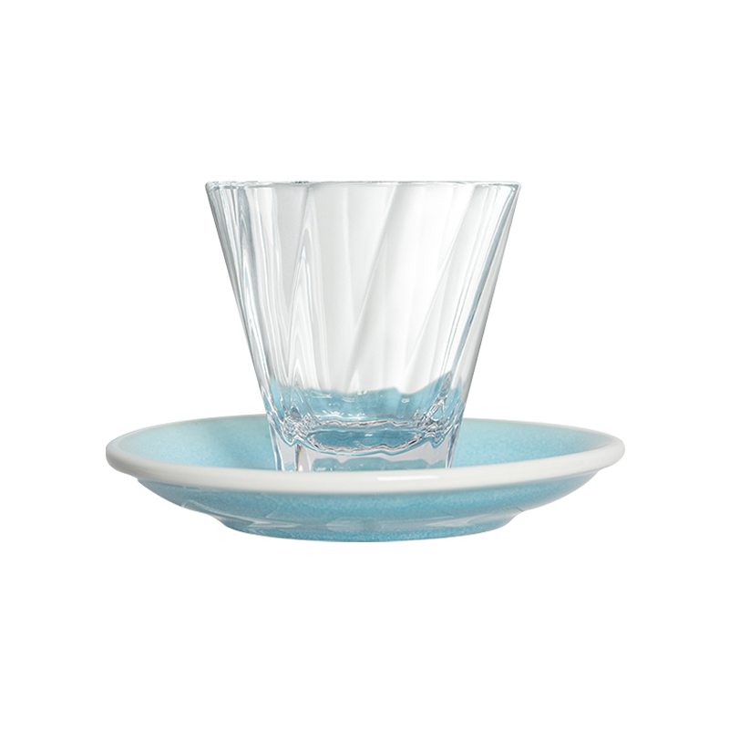 180ml Twisted Cappuccino Glass  and 14.5cm Shared Saucer