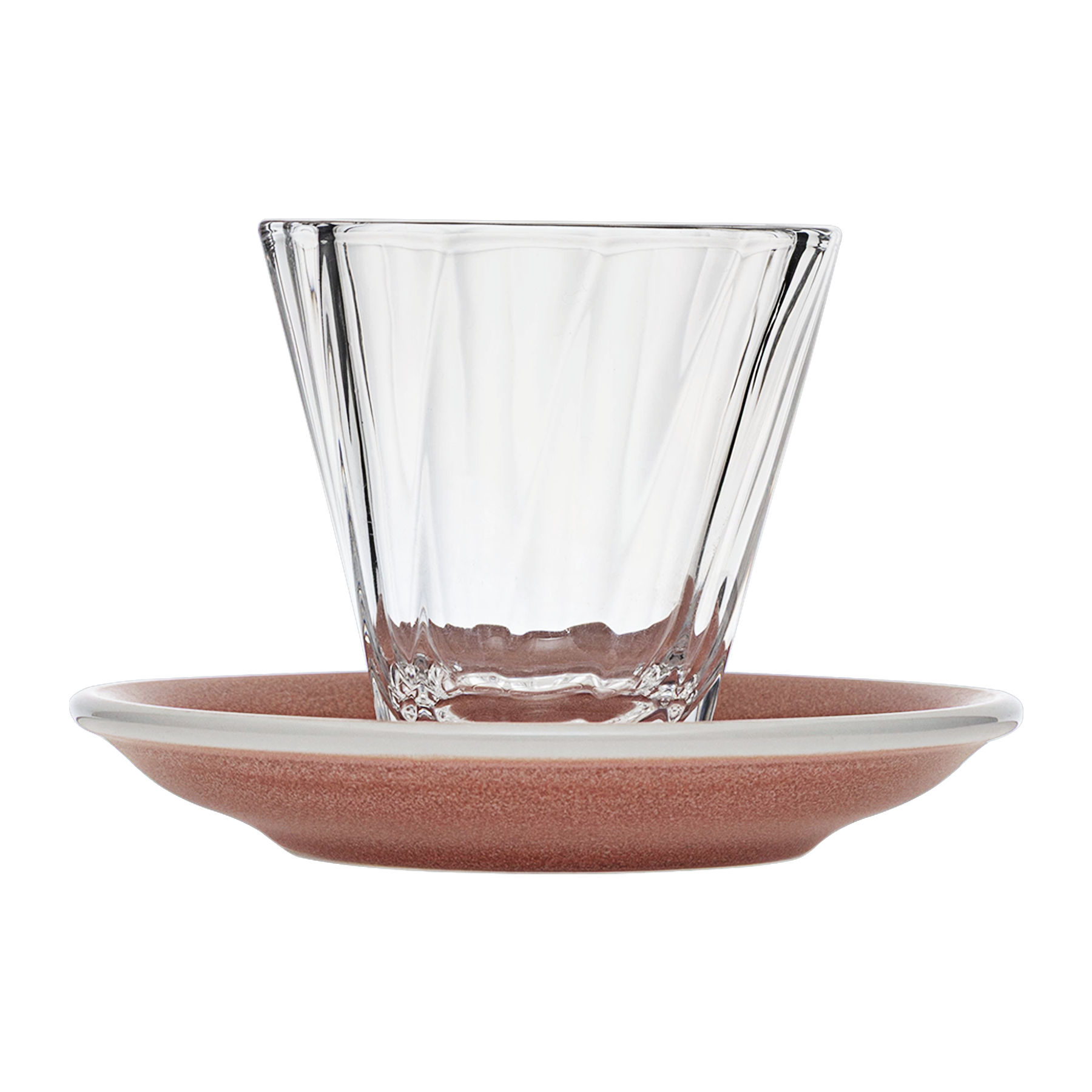 180ml Twisted Cappuccino Glass  and 14.5cm Shared Saucer