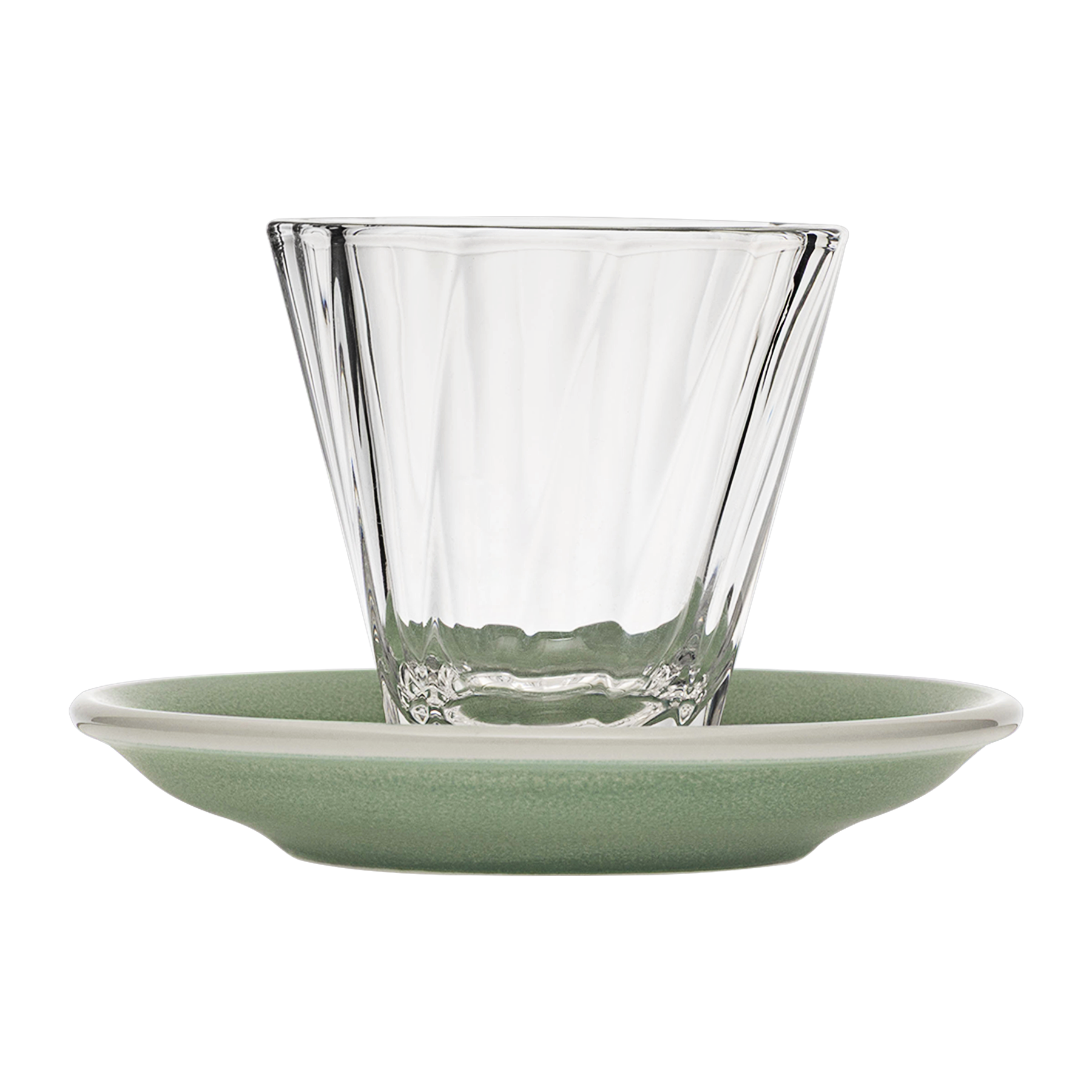 180ml Twisted Cappuccino Glass  and 14.5cm Shared Saucer