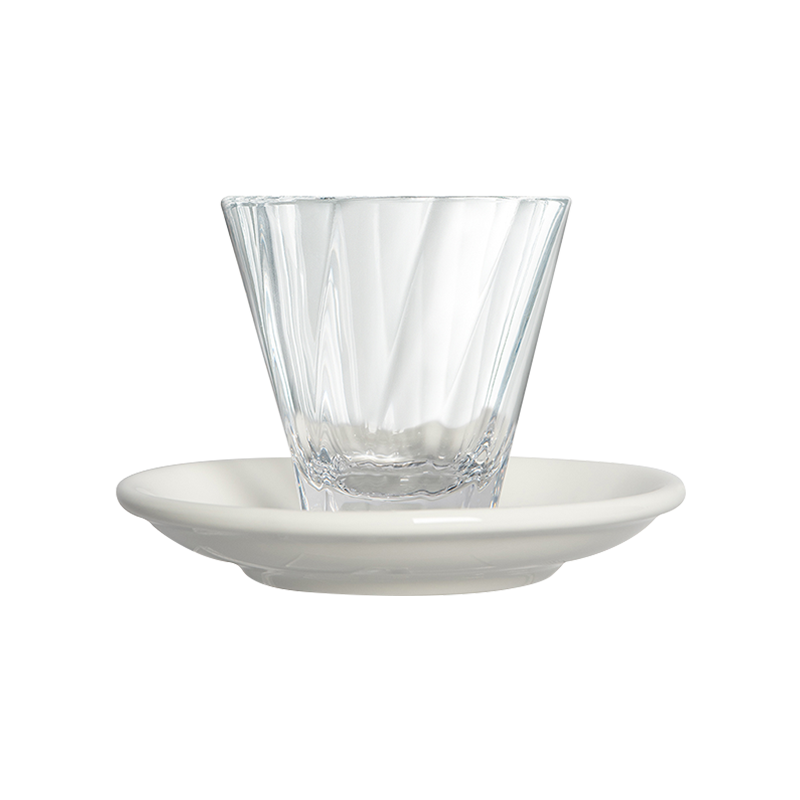 180ml Twisted Cappuccino Glass  and 14.5cm Shared Saucer