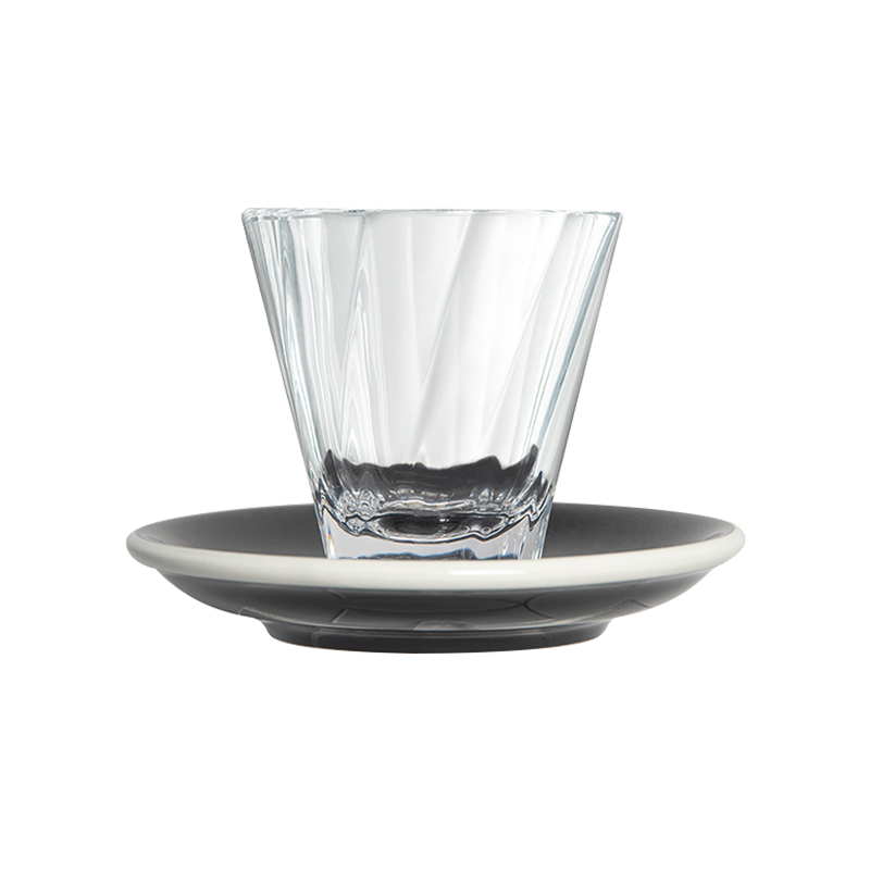 180ml Twisted Cappuccino Glass  and 14.5cm Shared Saucer