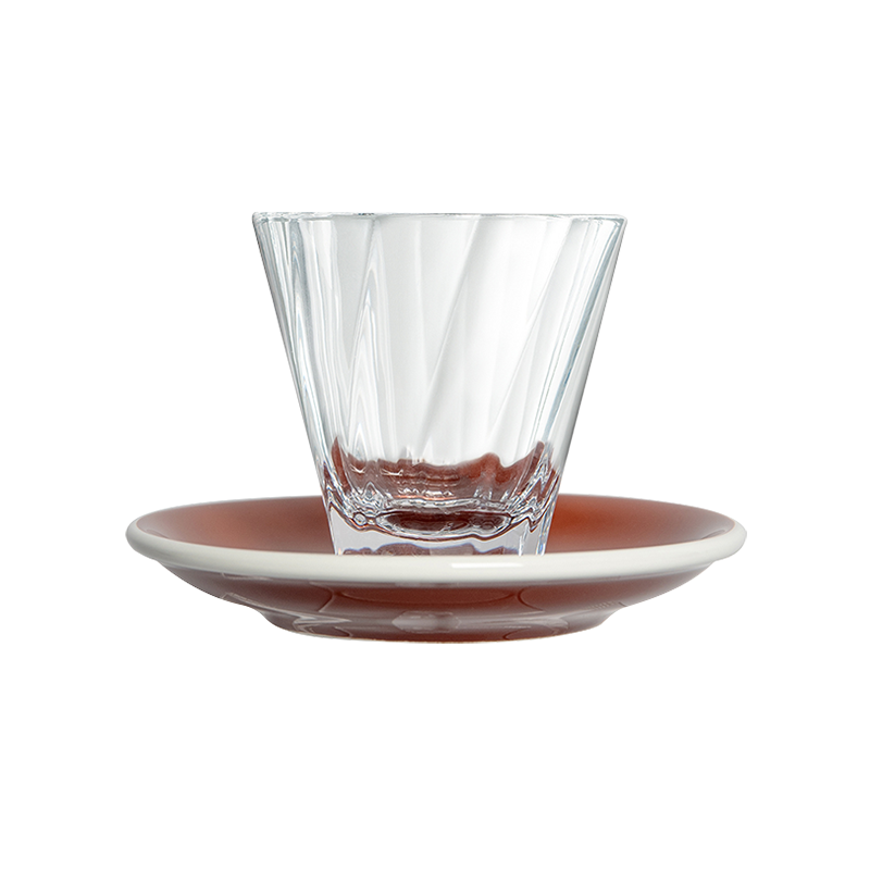 180ml Twisted Cappuccino Glass  and 14.5cm Shared Saucer