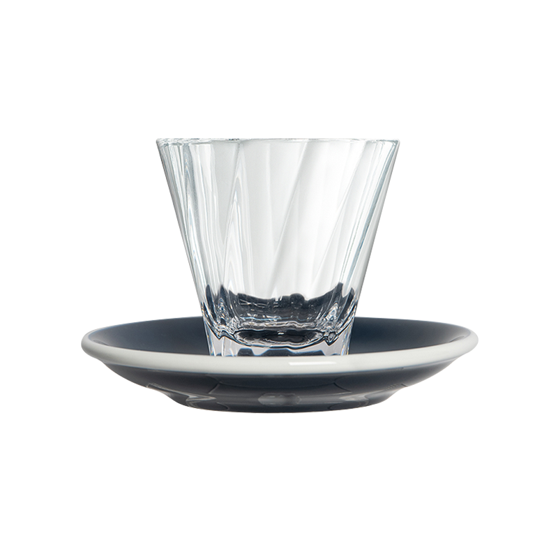 180ml Twisted Cappuccino Glass  and 14.5cm Shared Saucer