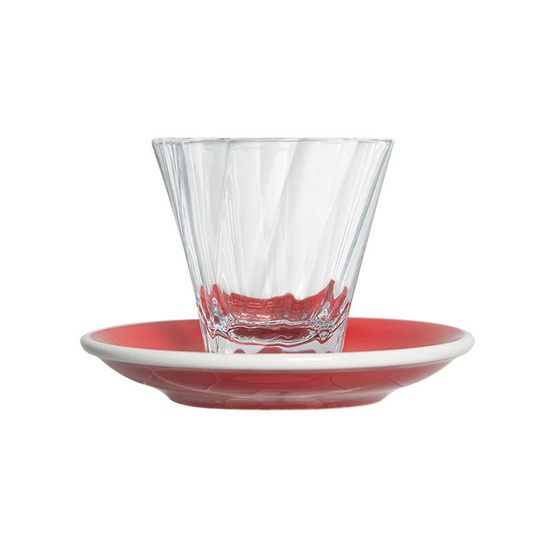 180ml Twisted Cappuccino Glass  and 14.5cm Shared Saucer