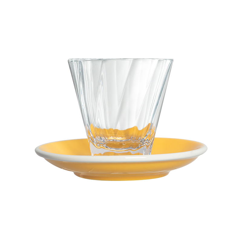 180ml Twisted Cappuccino Glass  and 14.5cm Shared Saucer