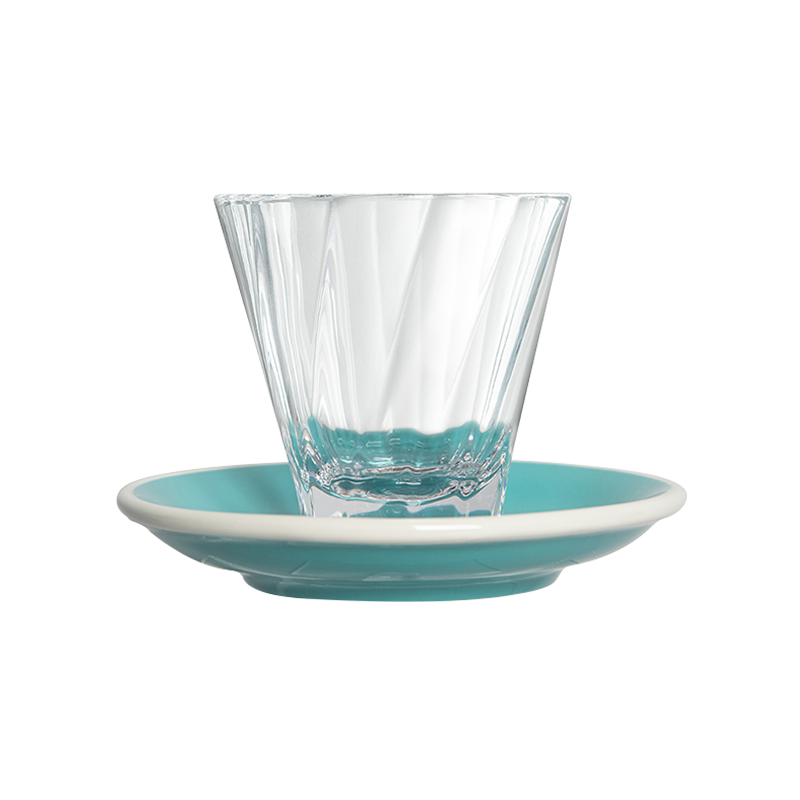 180ml Twisted Cappuccino Glass  and 14.5cm Shared Saucer