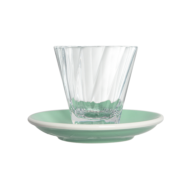 180ml Twisted Cappuccino Glass  and 14.5cm Shared Saucer