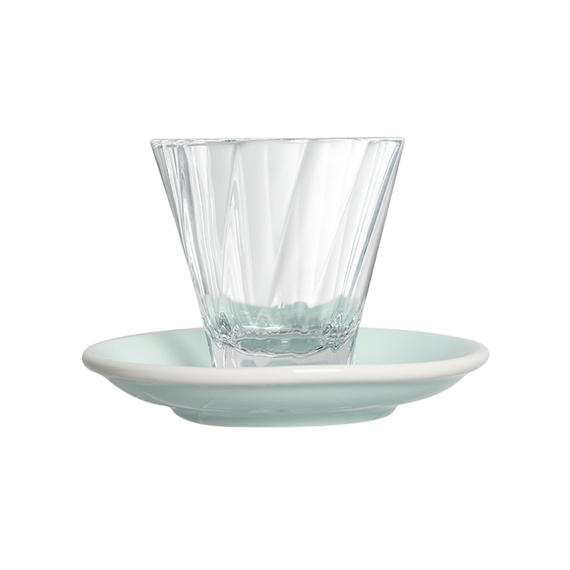 180ml Twisted Cappuccino Glass  and 14.5cm Shared Saucer