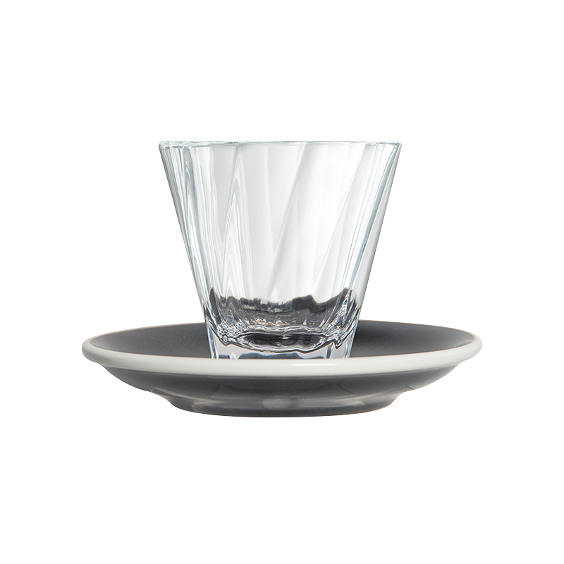 180ml Twisted Cappuccino Glass  and 14.5cm Shared Saucer