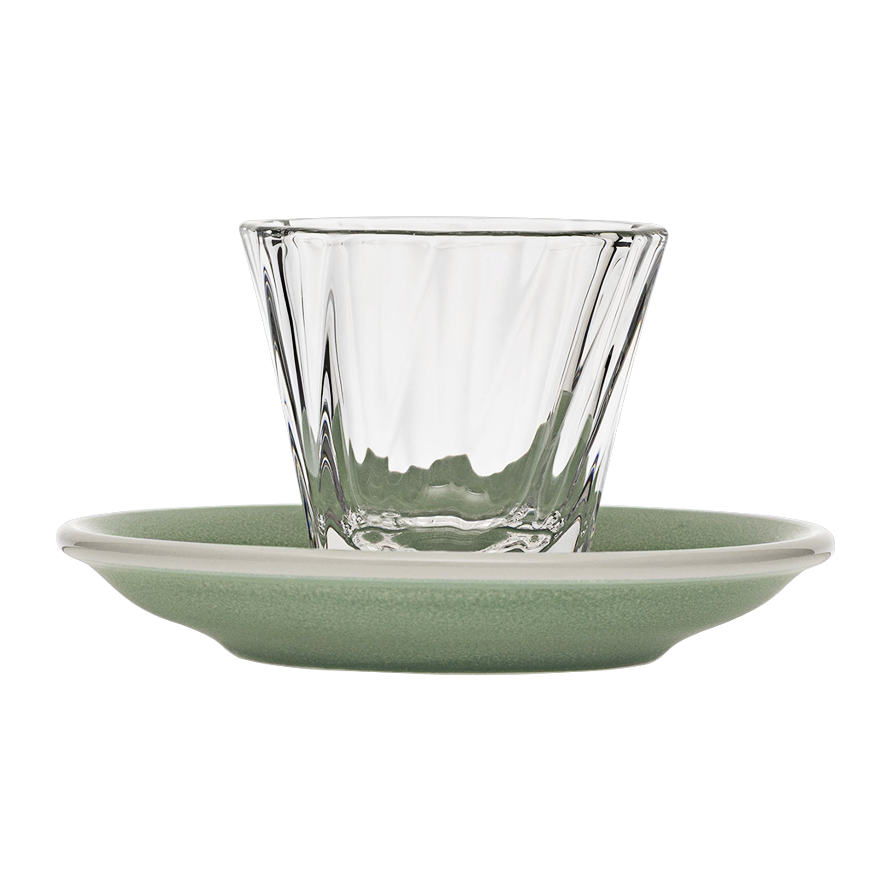 120ml Twisted Cortado Glass  and 14.5cm Shared Saucer