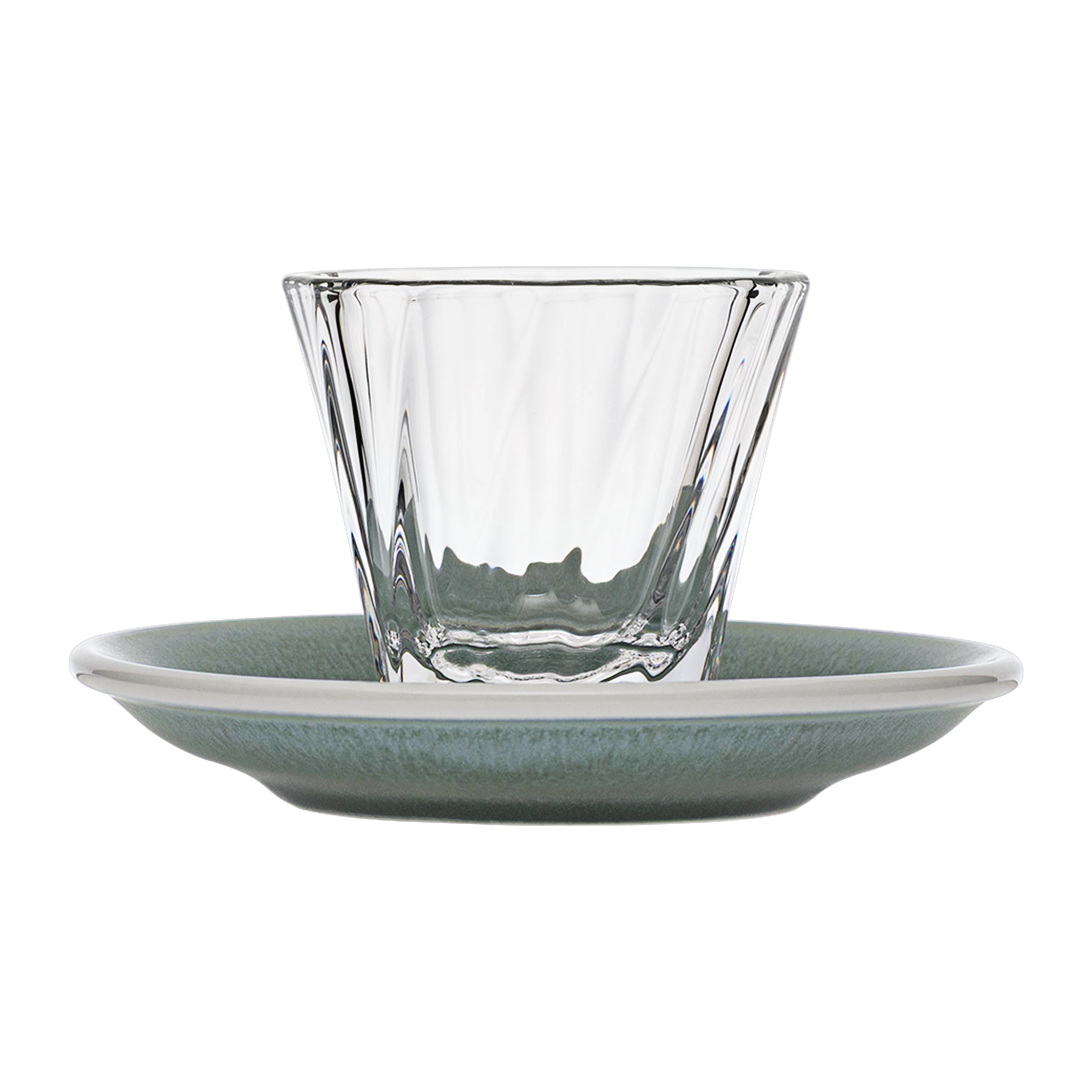 120ml Twisted Cortado Glass  and 14.5cm Shared Saucer