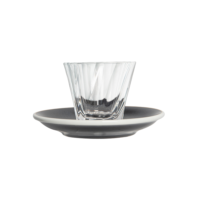 120ml Twisted Cortado Glass  and 14.5cm Shared Saucer