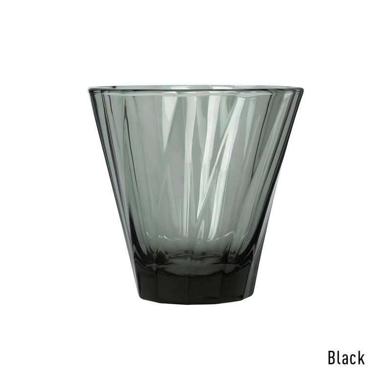 Loveramics Urban Glass Twisted Collection - 6 Pack - Cappuccino Glass 180ml (6oz) / Black