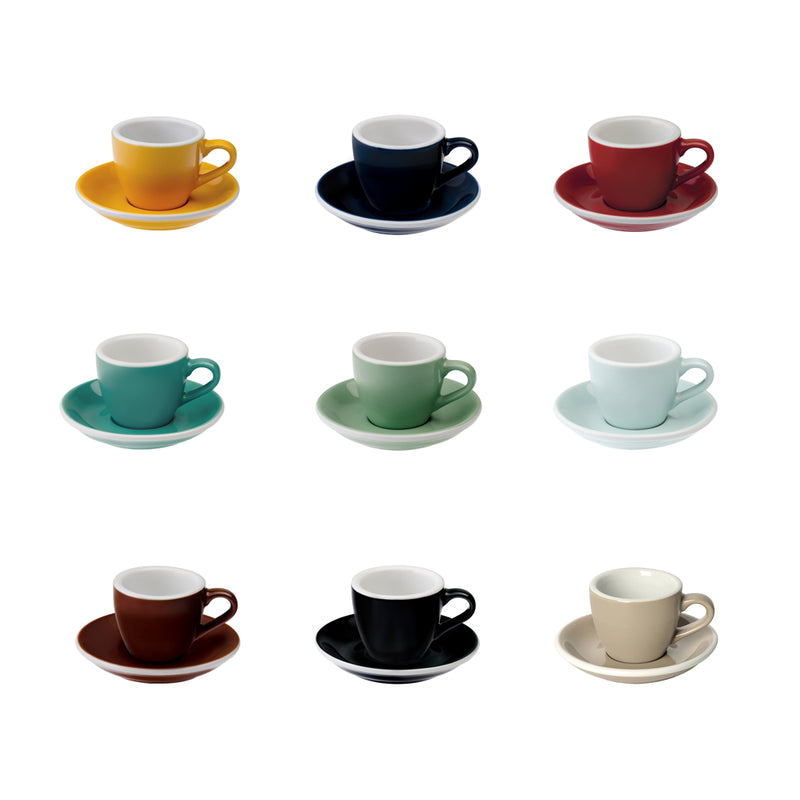 LOVERAMICS Brown Espresso Cups and Saucers Egg Style, 80ml (2.7 oz) (2 –  Laidrey