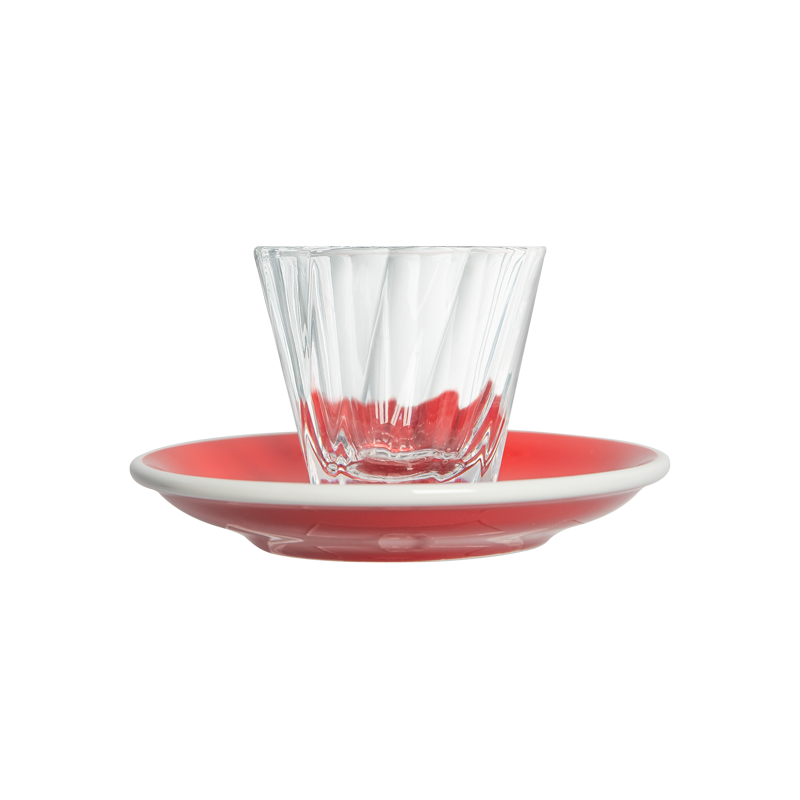 120ml Twisted Cortado Glass  and 14.5cm Shared Saucer