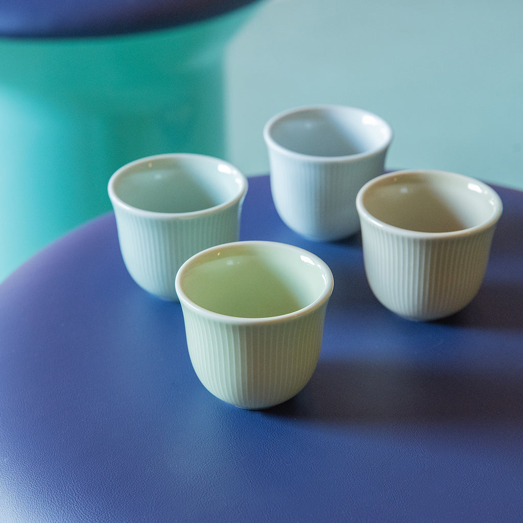 Set of 4 Embossed Tasting Cup (Moonbeam)