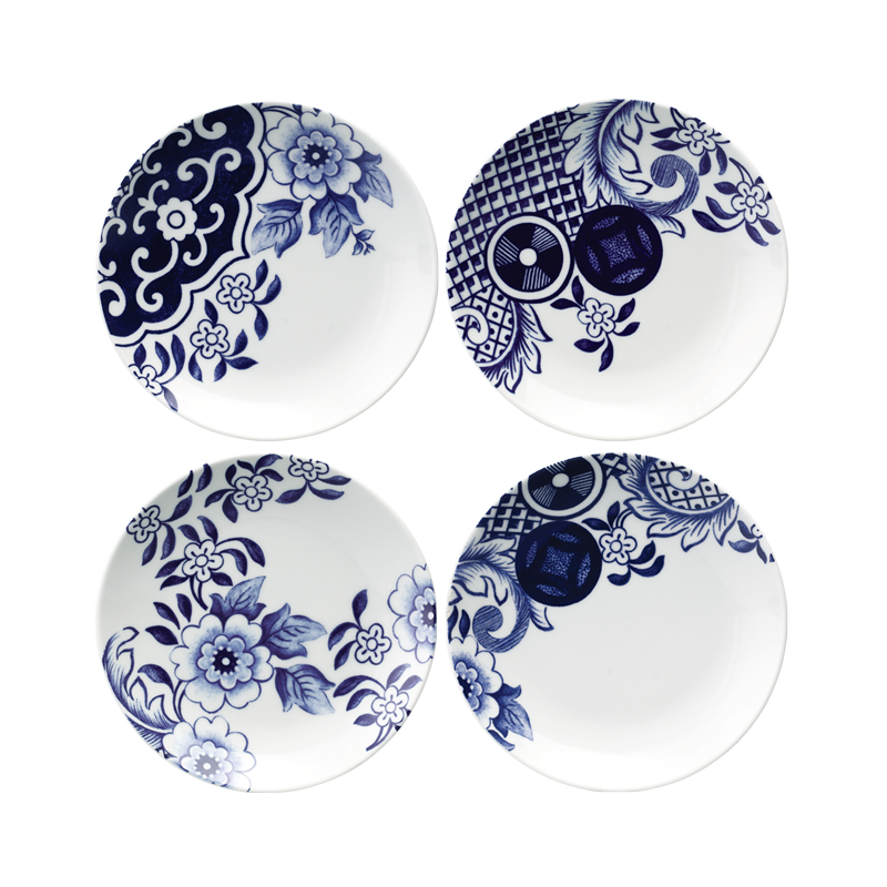 Set of 4 x 15cm Assorted Side Plates